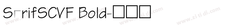 SerifSCVF Bold字体转换